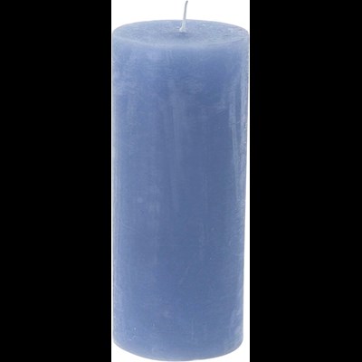 Bougie givre bleu fumée 6 × 14 cm